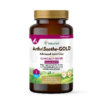 NaturVet Arthrisoothe-Gold Advanced Joint Care Chewable Tablets, 40 ct